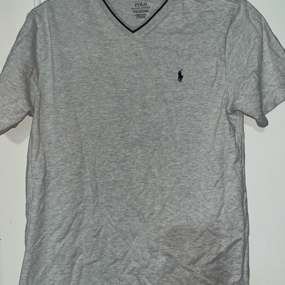 Polo Ralph Lauren Gray shirt sleeved V neck shirt